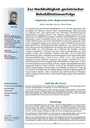 Zur Nachhaltigkeit geriatrischer Rehabilitationserfolge - Ergebnisse einer Regressionsanalyse