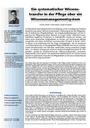 Ein systematischer Wissenstransfer in der Pflege über ein Wissensmanagementsystem