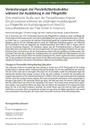 Veränderungen der Persönlichkeitsstruktur während der Ausbildung in der Pflegehilfe. Eine empirische Studie nach der Transaktionalen Analyse (Strukturanalyse) während der einjährigen Ausbildungszeit zur Pflegehilfe am Ausbildungszentrum West für Gesundhei