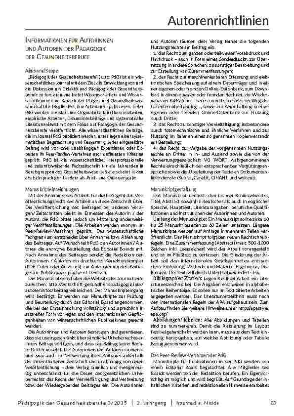 Autorenrichtlinien