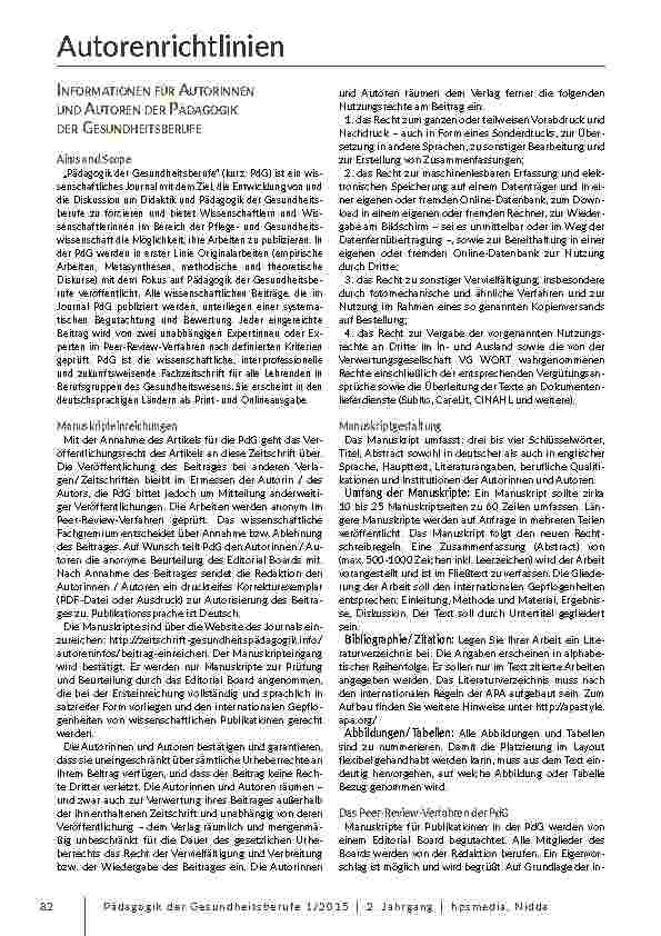 Autorenrichtlinien