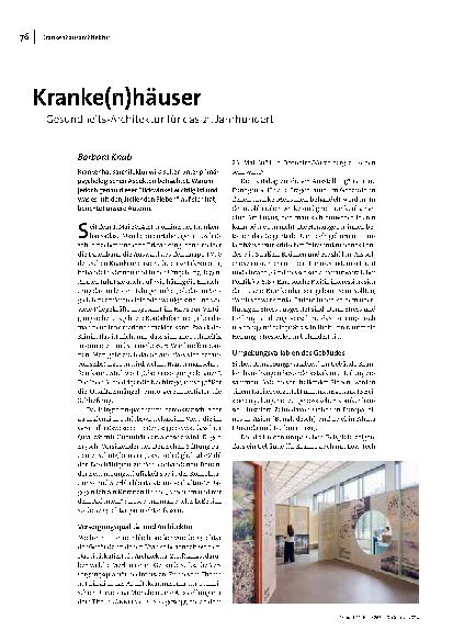 Krankenhäuser Gesundheits-Architektur für das 21. Jahrhundert