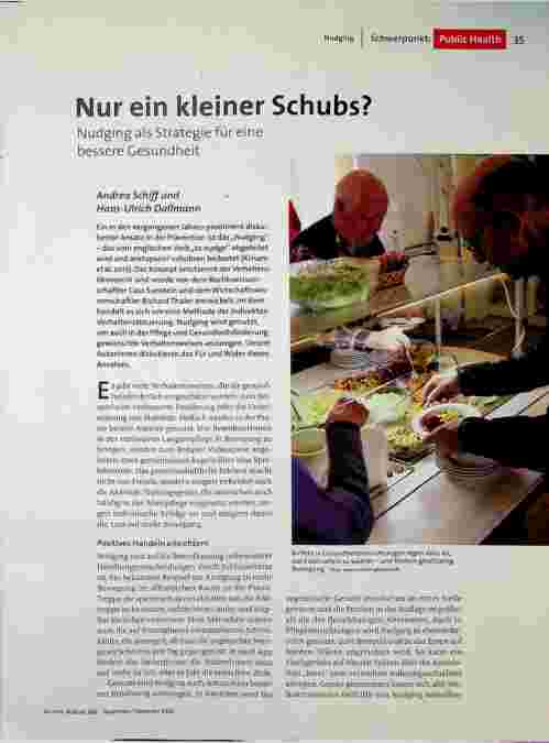 Nur ein kleiner Schubs? Nudging als Strategie für eine bessere Gesundheit