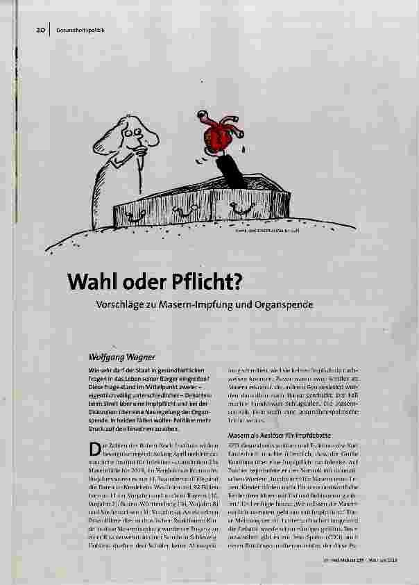 Wahl oder Pflicht?