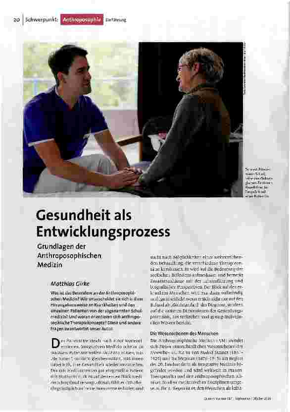 Gesundheit als Entwicklungsprozess