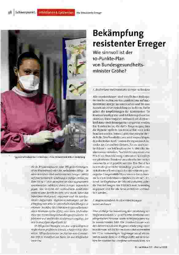 Bekämpfung resistenter Erreger