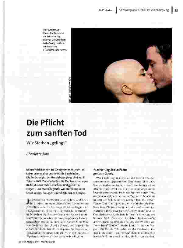 Die Pflicht zum sanften TodWie Sterben „gelingt
