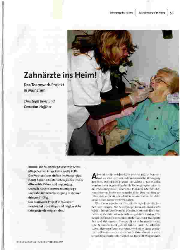Zahnärzte ins Heim!