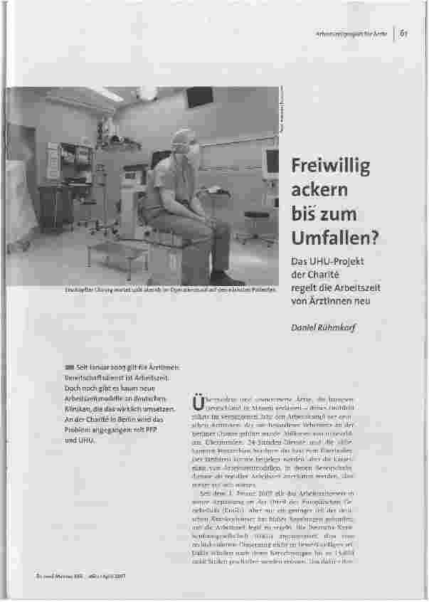Freiwillig ackern bis zum Umfallen?