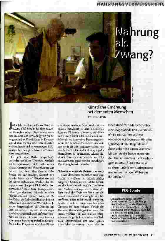 Nahrung als Zwang?