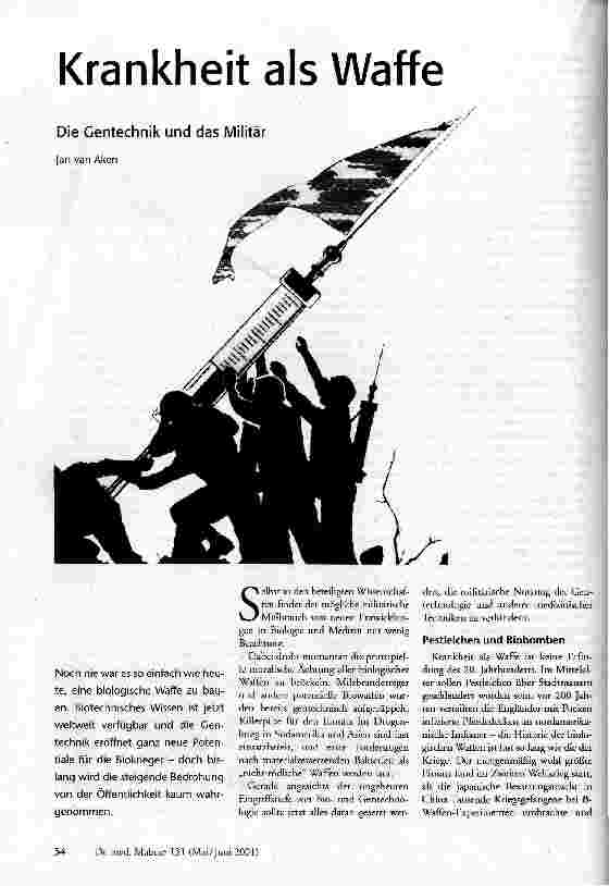 Krankheit als Waffe Die Gentechnik und das Militär